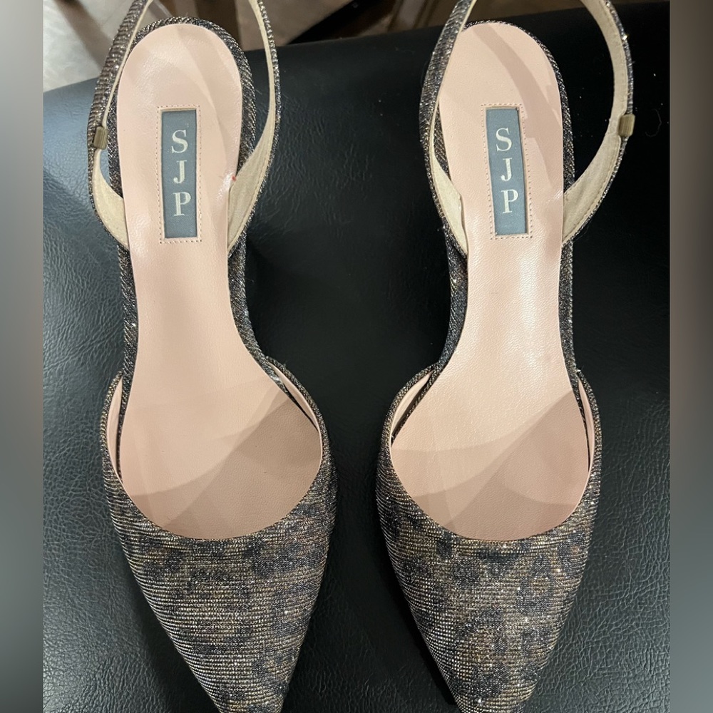 Sarah Jessica Parker Shimmer Cheetah Kitten Heel